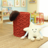 Red Woven Basket & Star Plush Toy – Cute Kids Room Decoration