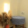 Elegant Macramé Stool With Rustic Decor