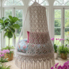 The Top Knott Luxury Macramé Canopy Swing Chair