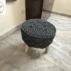 The Top Knott Handcrafted Macramé Round Stool