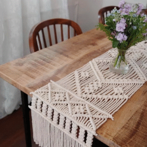 Handwoven Boho Macramé Table Runner