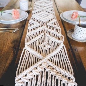 Luxury Handcrafted Macramé Table Runner