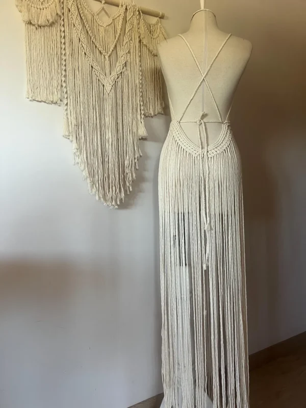 Handmade Macramé Fringe Dress