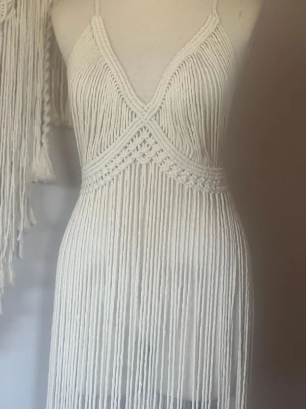 Handmade Macramé Fringe Dress