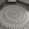 Handcrafted Boho Macrame Round Rug