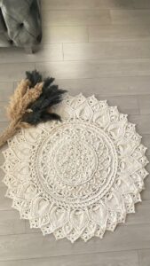 Handmade Boho Macrame Round Rug