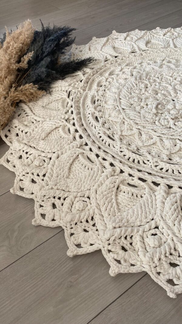 Handmade Boho Macrame Round Rug