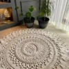 Handmade Boho Macrame Round Rug