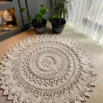 Handmade Boho Macrame Round Rug