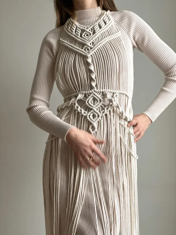 Handmade Macramé Boho Halter Dress