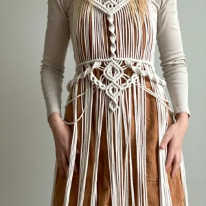 Handmade Macramé Boho Halter Dress