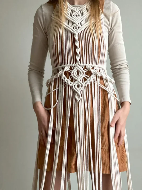 Handmade Macramé Boho Halter Dress