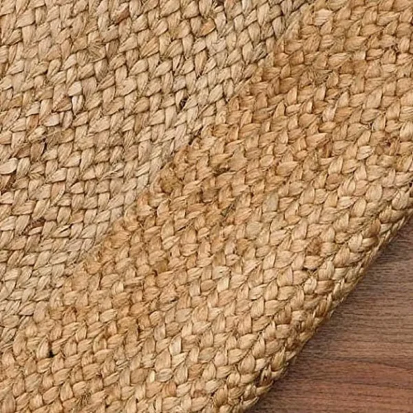 Handwoven Natural Round Jute Rug