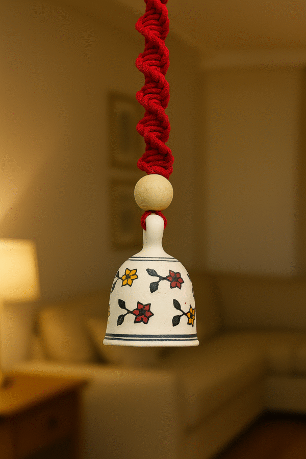 Handcrafted Red Macramé Bell