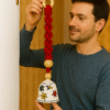 Handcrafted Red Macramé Bell