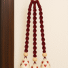 Handcrafted Triple Red Macramé Bell Hanging