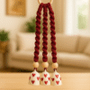 Handcrafted Triple Red Macramé Bell Hanging
