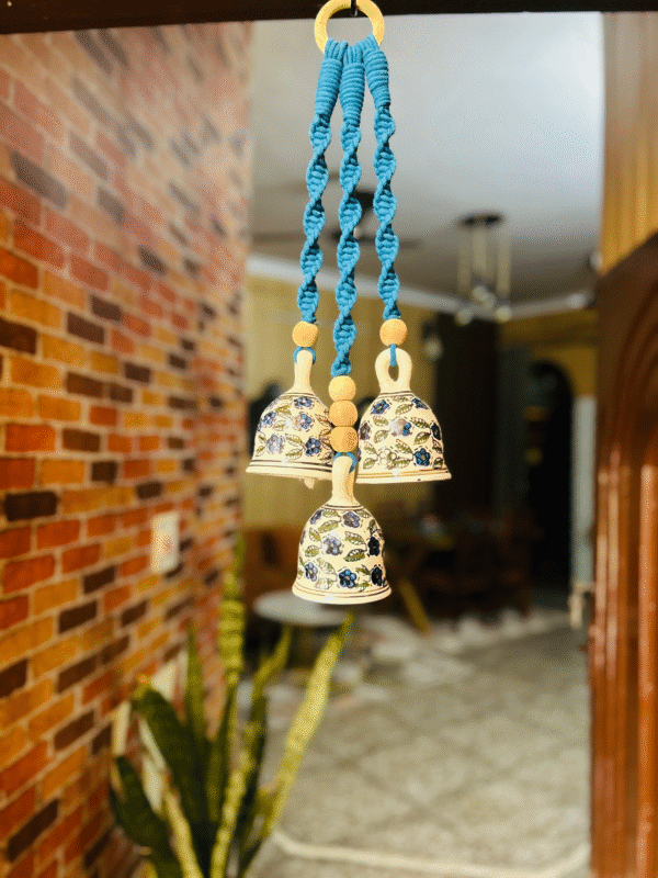 Handcrafted Blue Ceramic Bell