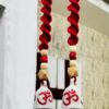 Handcrafted Red Macramé Dual Bell