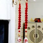 Handcrafted Red Macramé Dual Bell