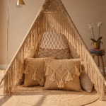 Handwoven Boho Macramé Teepee Tent