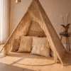 Handwoven Boho Macramé Teepee Tent
